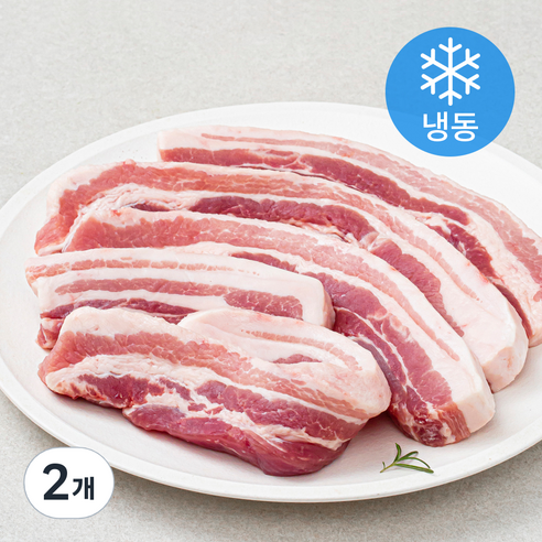 데일리이츠 오스트리아산 MAUM 삼겹살 구이용 20mm (냉동), 1kg, 2개