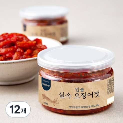 입술 실속 오징어젓, 12개, 150g