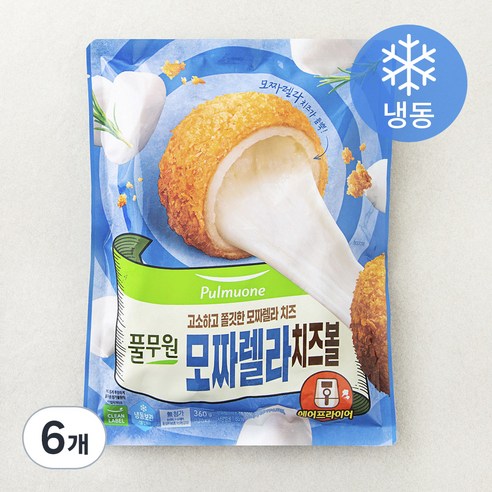 풀무원 모짜렐라 치즈볼 (냉동), 360g, 6개