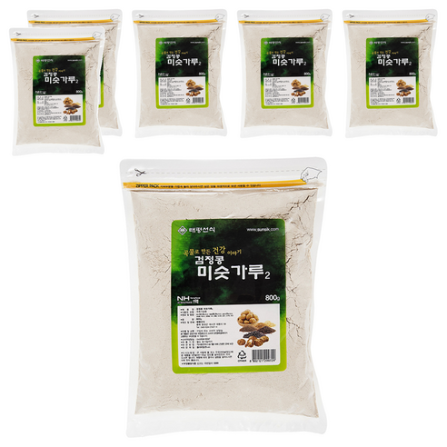 태평선식 검정콩 미숫가루 2, 800g, 6개