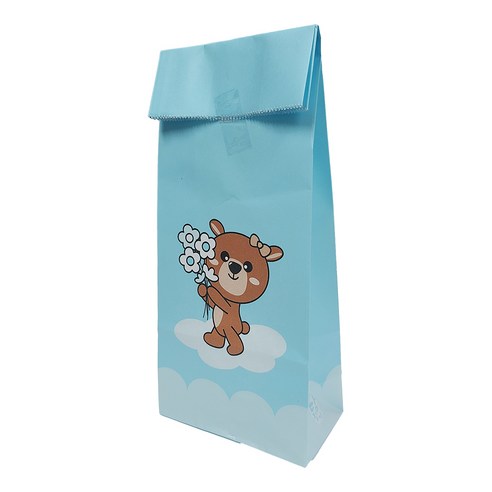 곰돌이 종이봉투 100p, 하늘, 1개
