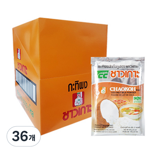 차오코 코코넛 밀크 파우더 분말, 60g, 12개입, 3개
