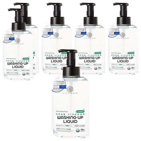 아이너바움 아기 주방세제 거품형 무향, 700ml, 6개