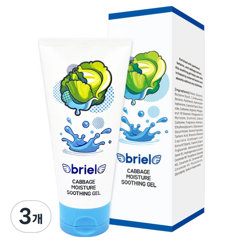 디보트브리엘 유아용 양배추 모이스처 수딩젤, 160ml, 3개