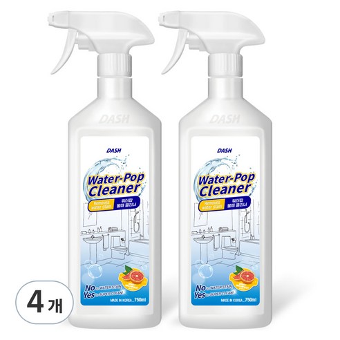 대쉬 워터팝 물때 클리너, 750ml, 4개