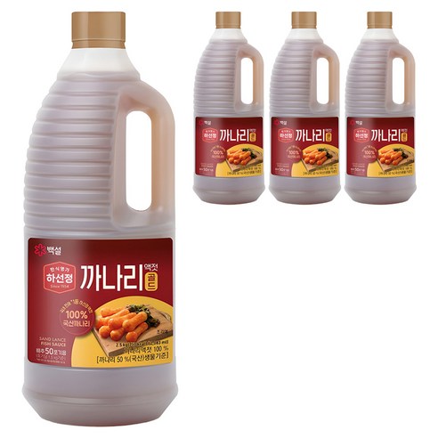 하선정 까나리액젓 골드, 2.5kg, 4개