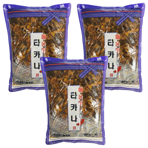 토호식품 타카나 매운맛, 1kg, 3개