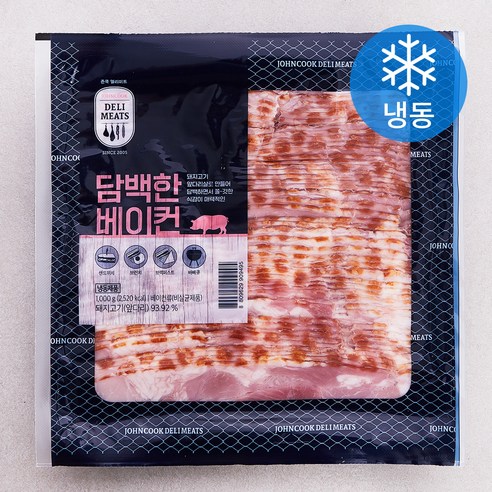 존쿡델리미트 담백한 베이컨 (냉동)