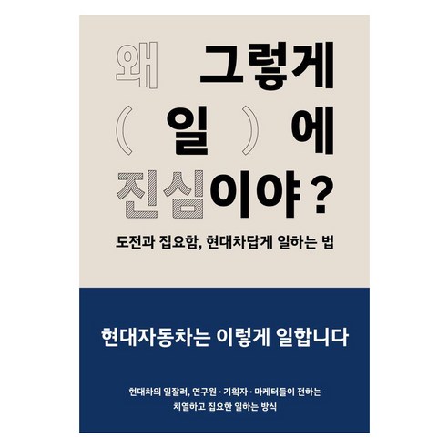 [현대자동차]왜 그렇게 일에 진심이야? : 도전과 집요함 현대차답게 일하는 법, 상품명