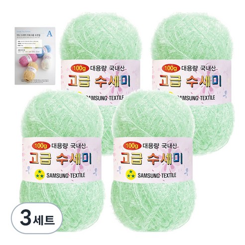 야나 대용량 수세미 100g 4p + A 인쇄도안 8종 세트, 134 베이비민트, 3세트