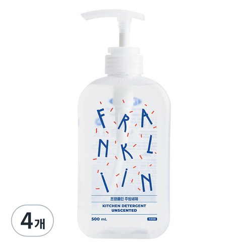 FRANKLIIN 주방세제 앤 젖병세제, 500ml, 4개