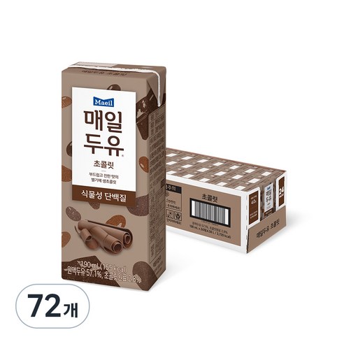 매일유업 매일두유 초콜릿, 190ml, 72개