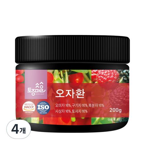 토종마을 HACCP 인증 오자환, 200g, 4개