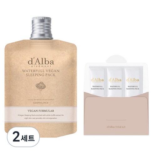달바 워터풀 슬리핑팩 60ml x 1p + 키트 4ml x 3p, 2세트