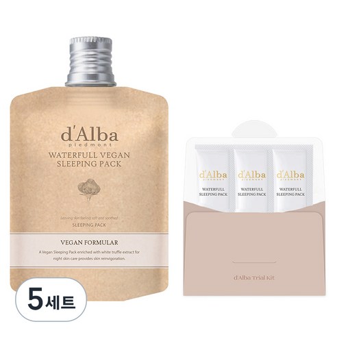 달바 워터풀 슬리핑팩 60ml x 1p + 키트 4ml x 3p, 5세트