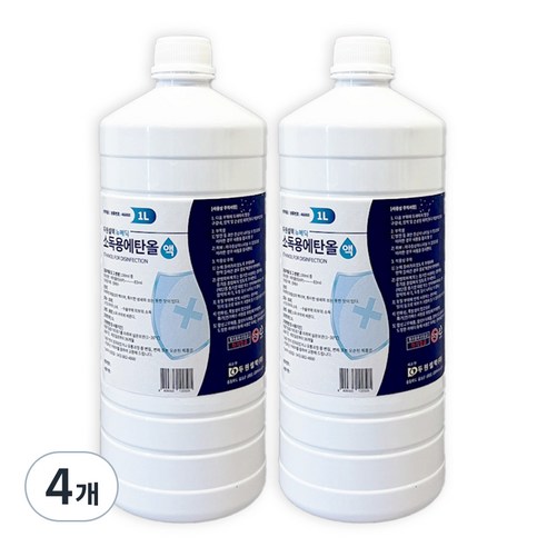 뉴메딕 소독용 에탄올, 4개, 1L