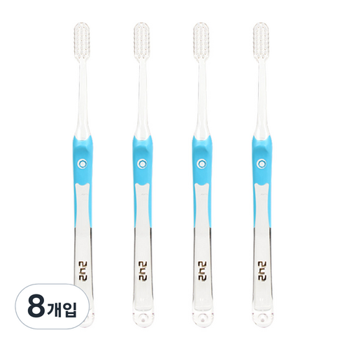 242 치과용 칫솔 유아용, 파랑, 8개입, 1개