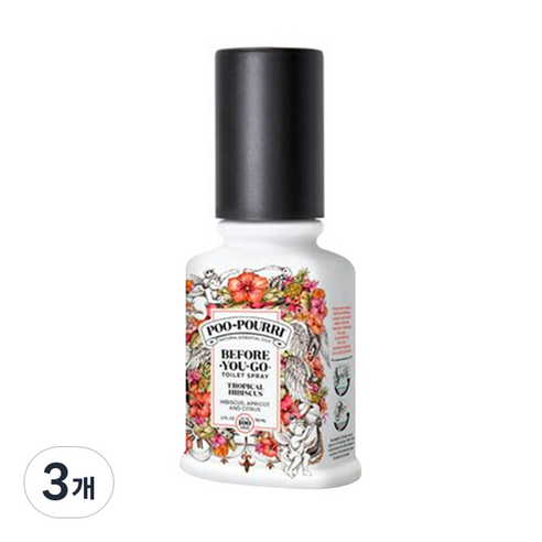 푸푸리 트로피칼 히비스커스 화장실탈취제 본품, 59ml, 3개