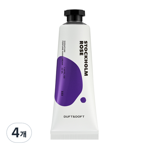 더프트앤도프트 스톡홀름로즈 시그니처 퍼퓸 핸드크림, 4개, 50ml
