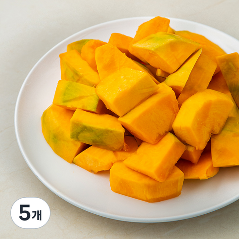 친환경 단호박 깍뚝썰기, 600g, 5개