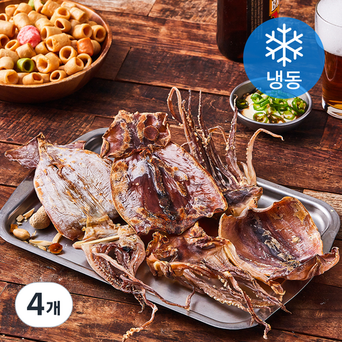 포항시 인증 구룡포건조 건오징어 (냉동), 120g(3미), 4개