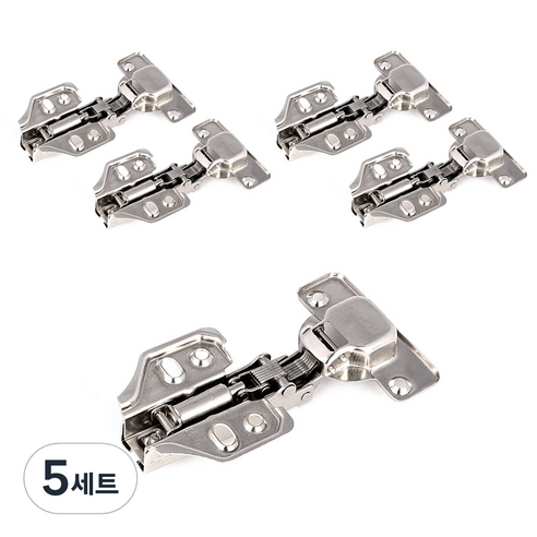 유압식 가구 싱크대 아웃도어 경첩 5p + 설치용 피스, 5세트