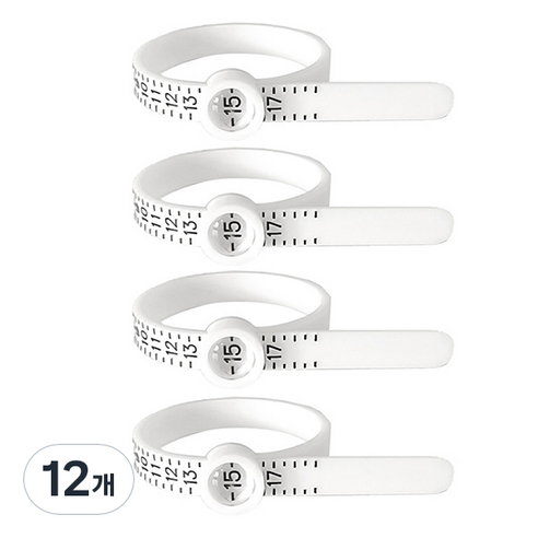 벨리안 손가락 링사이즈 측정 게이지 화이트, 11cm, 12개