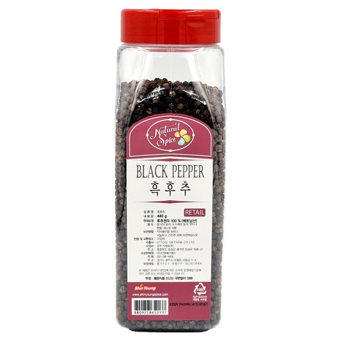 내츄럴스파이스 흑후추, 440g, 1개