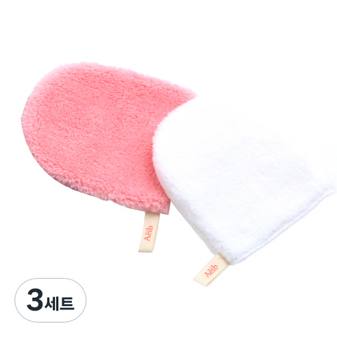 에이브 클렌징 글러브 2종 세트, 3세트, 화이트, 핑크