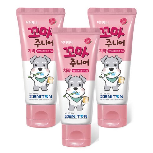 제니튼 닥터제니 꼬마주니어치약 라즈베리향, 60g, 3개입