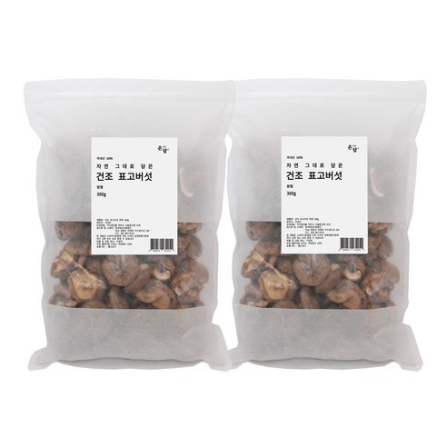 온담 자연 그대로 담은 건조 표고 버섯 원형, 300g, 2개