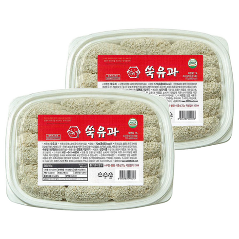 담미정 한과 쑥유과, 170g, 2개