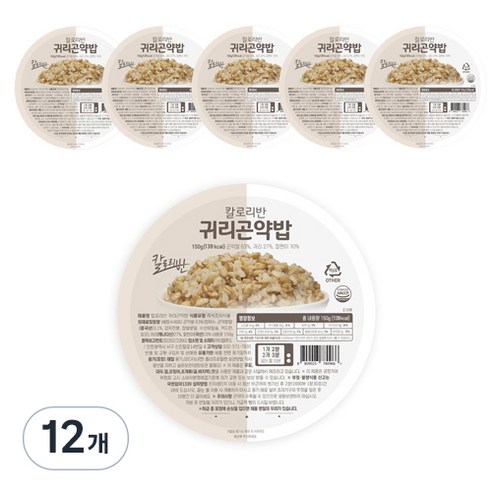 칼로리반 귀리곤약밥, 150g, 12개