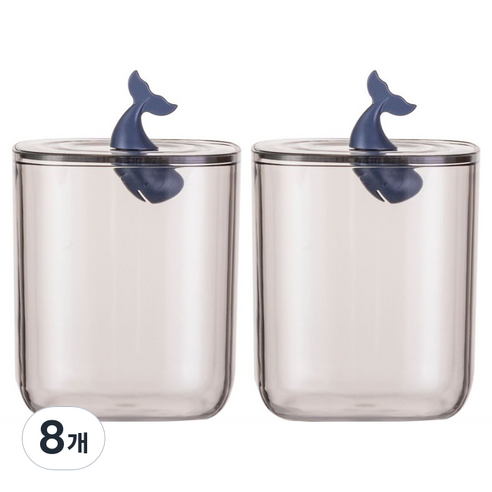 동물 모양 면봉 이쑤시개 화장솜 케이스, 돌고래, 8개