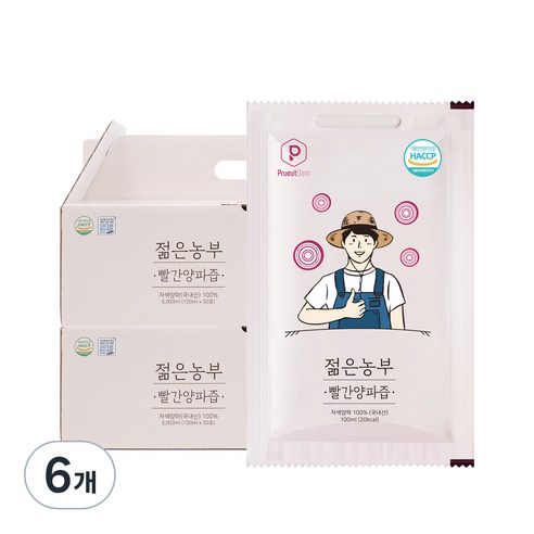 푸릇담 국내산 젊은농부 빨간양파즙, 5L, 6개