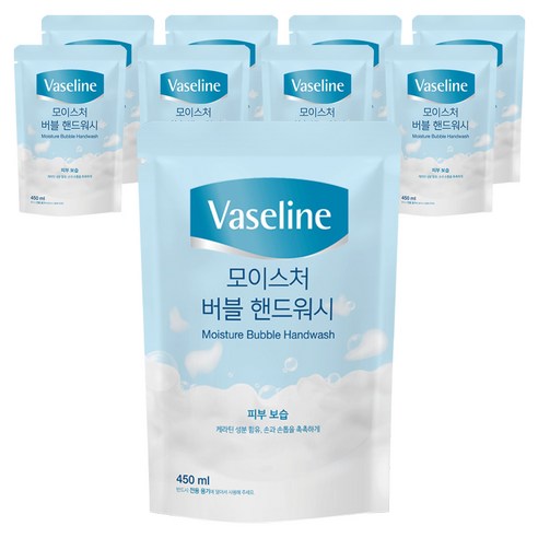 바세린 모이스처 버블 핸드워시 리필, 450ml, 6개 카카오손세정 Best Top5