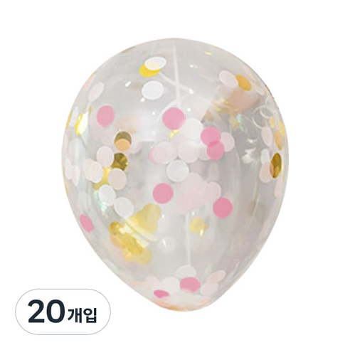 파티팡 컨페티 벌룬 30cm, 로즈골드, 20개입