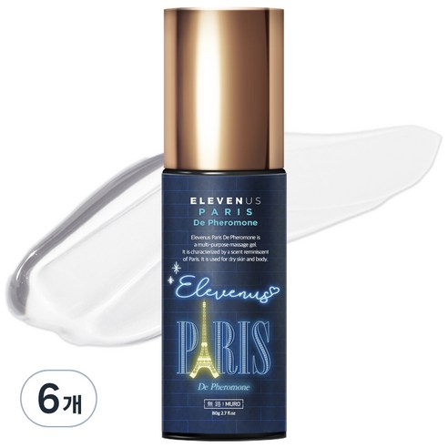 무로 다용도 러브 마사지젤 일레브너스 파리 드페르몬향 펌프형, 80g, 6개