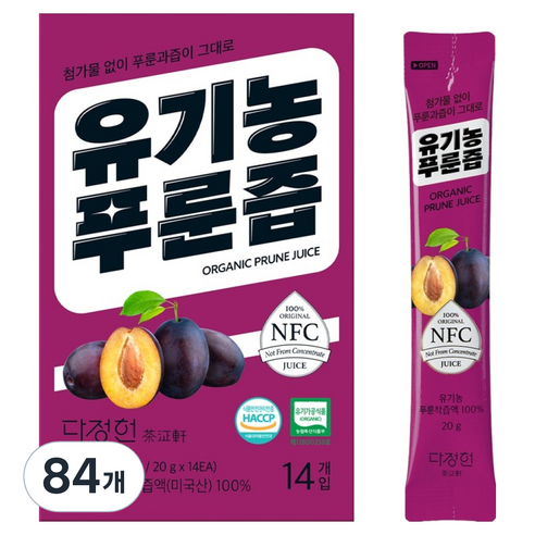 다정헌 유기농 NFC 푸룬즙스틱