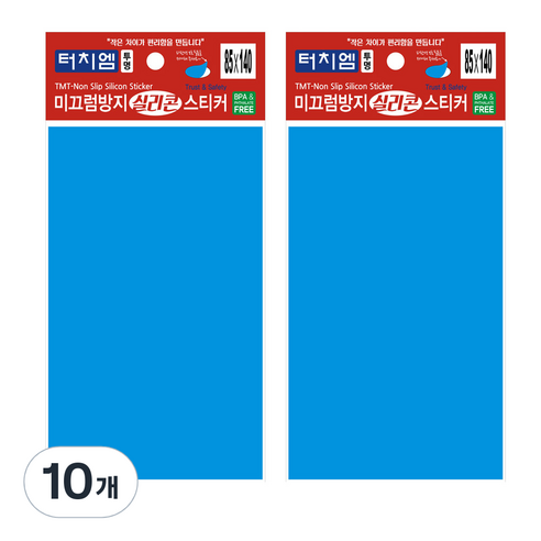 터치엠 미끄럼방지 실리콘 스티커, 10개, 투명