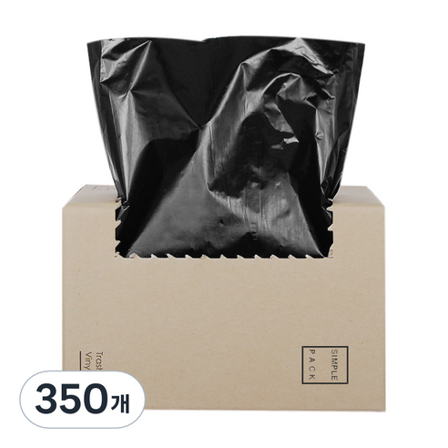 [국내생산] 담다비닐 이지롤 분리수거용 검정 쓰레기봉투, 20L, 350개