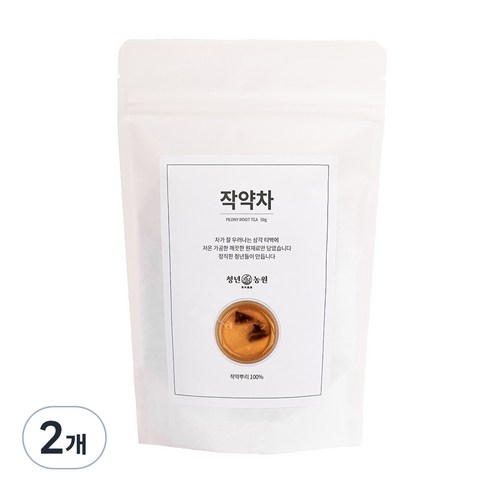 청년농원 저온가공 작약차 삼각티백, 1g, 50개입, 2개