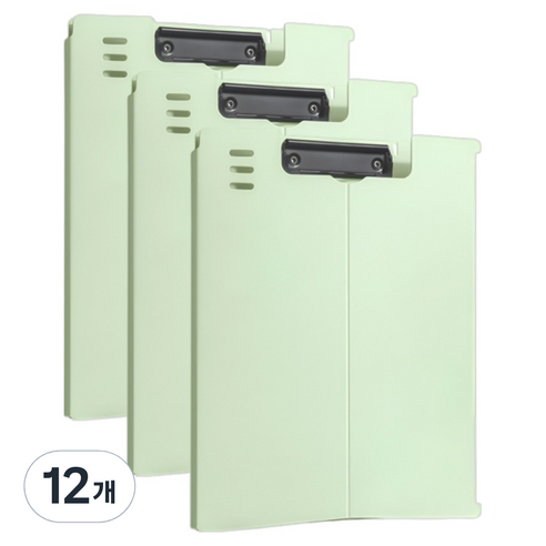 모던베이스 파스텔 스탠딩 덮개 클립보드 A4 315 x 235 mm, 연두, 12개