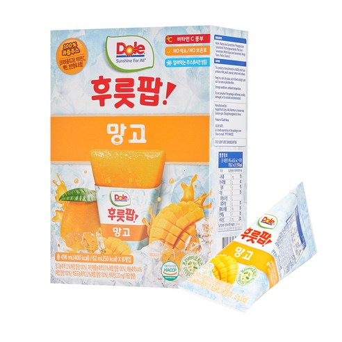 돌 망고 팝 주스, 62ml, 16개