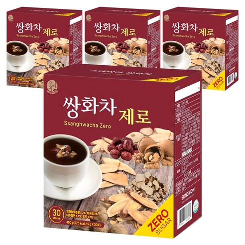 우리차 송원식품 쌍화차 제로, 4개, 30개입, 15g