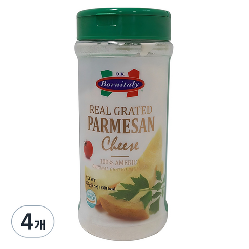 리얼 그레이티드 파마산치즈, 227g, 4개