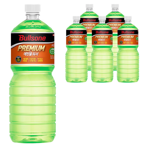 불스원 프리미엄 에탄올 워셔액, 1.8L, 6개