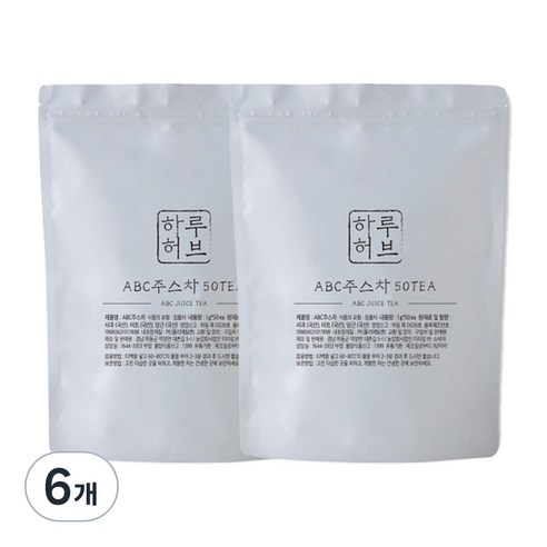 ABC 주스차 티백, 1g, 50개입, 6개