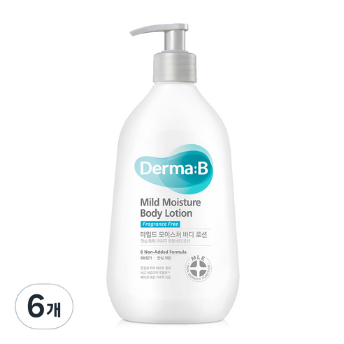 더마비 마일드 모이스처 바디로션 무향, 400ml, 6개