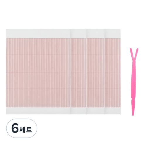 코덕샵 양면 실 쌍꺼풀 테이프 200p + Y스틱, 6세트